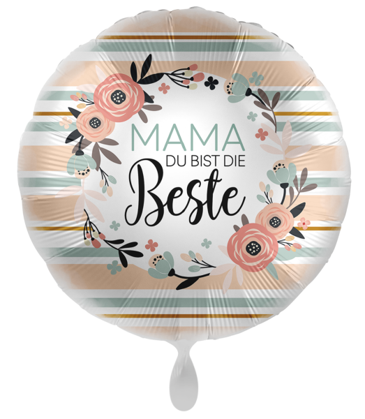 Folienballon rund - Mama du bist die Beste - ø 43cm